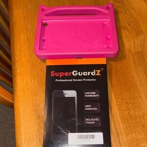 Amazon Pink Tablet Stand with new Screen Protector kindle 7